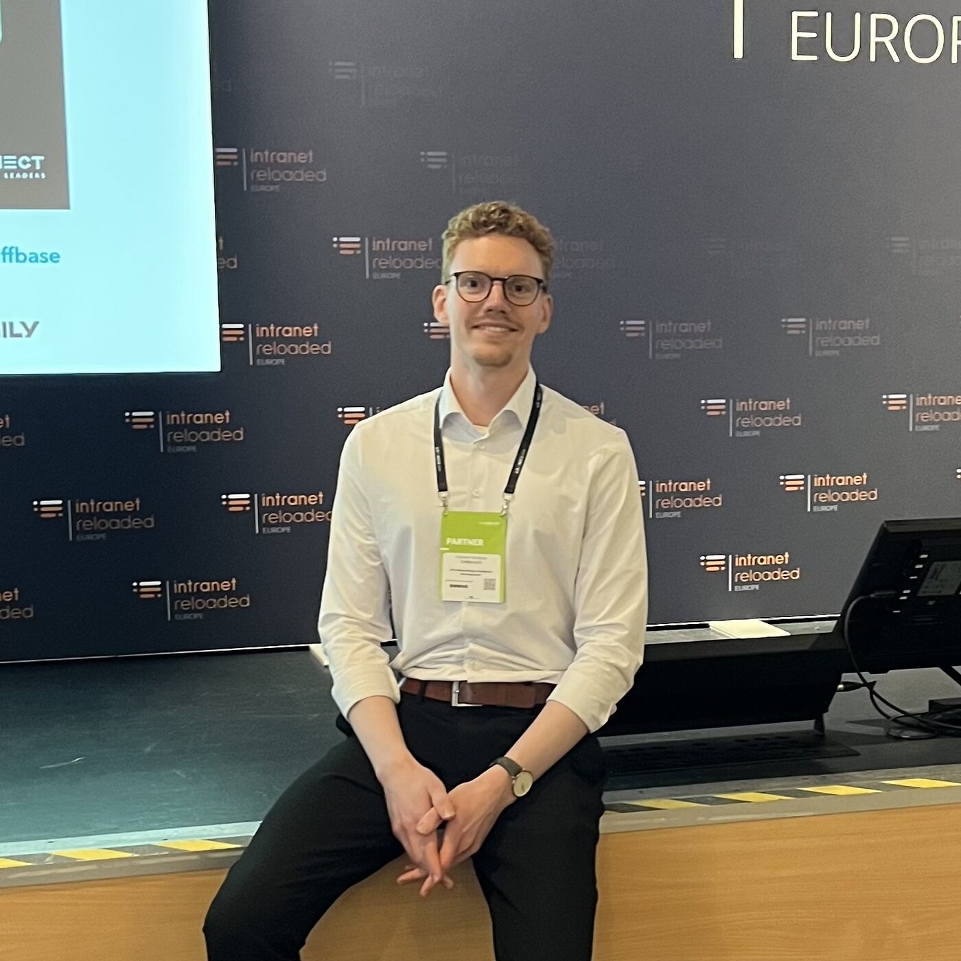 Vincent Stöber at the Intranet Reloaded Europe conference